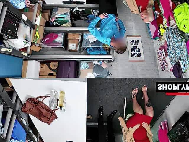 Tattooed Blond Shoplifter Caught Faking Gestation Gets Drilled by Security Officer