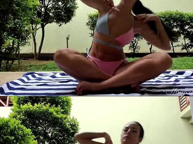 Bikini Yoga Stretch made me so Excited
