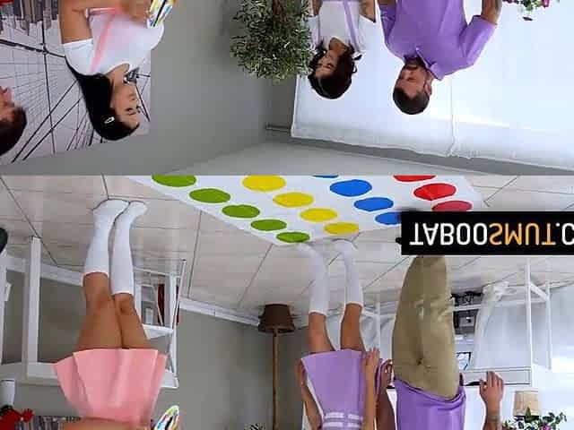 Twister game turned into hawt stepfamily foursome