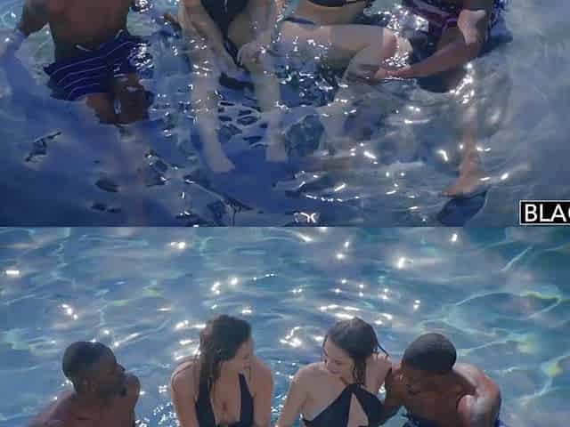 BLACKED 1st Interracial Foursome BFF's