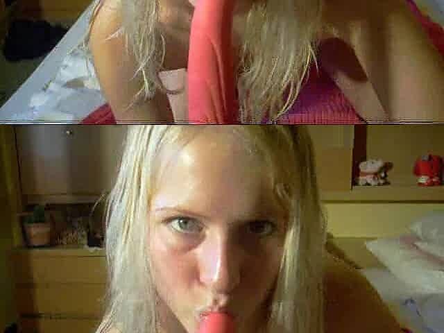 Teeny Plays with Dildo