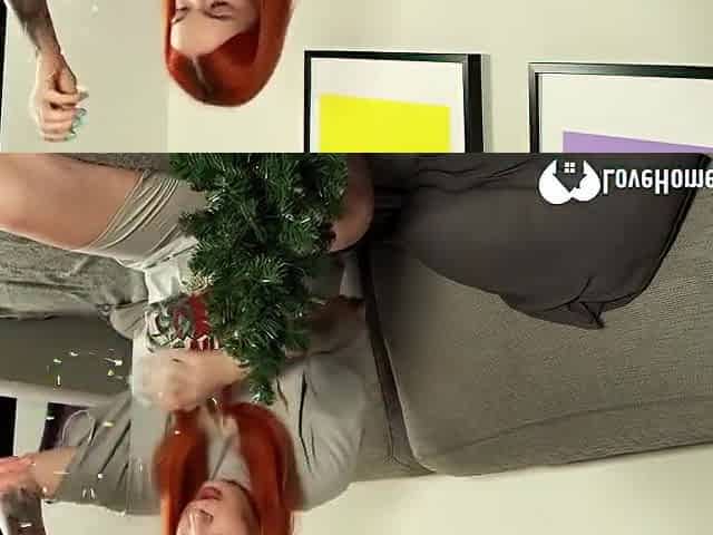 Decorating The Christmas Tree Turns Into A Hard Fuck Fest