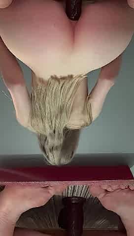 Floozy screams loudly and takes a biggest sextoy unfathomable in her anal