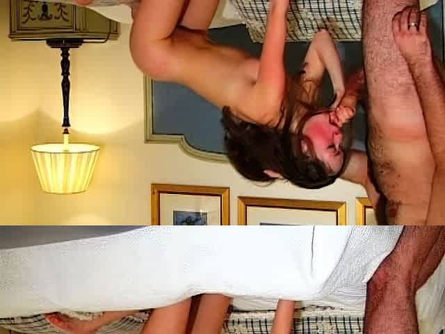 Small titted brunette amateur anal nailed at home
