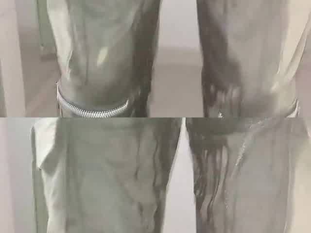 Homemade diaper juicy in urine and multiple orgasms