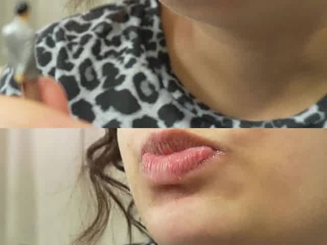 Giantess Stepsister Chewing Gum and Trap Tiny Stepbrother Humiliates and Chews Bubble Gum and Gets Trapped and Gets the Chewing