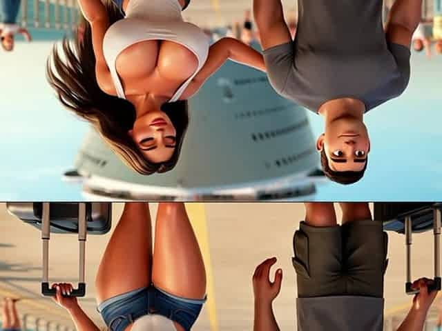 Sensual Passionate Night with Beautiful Voluptuous Woman on Luxury Ocean Cruise Under Romantic Moonlight Glows