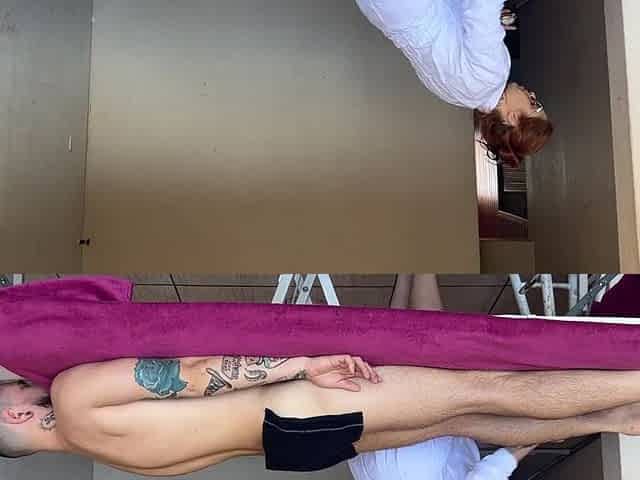 The massage that babe couldn't finish.