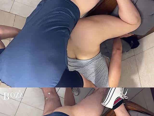 My gym bro banged me in the kitchen after workout