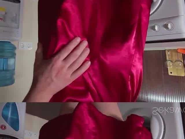 Pretty Woman In A Pink Bathrobe