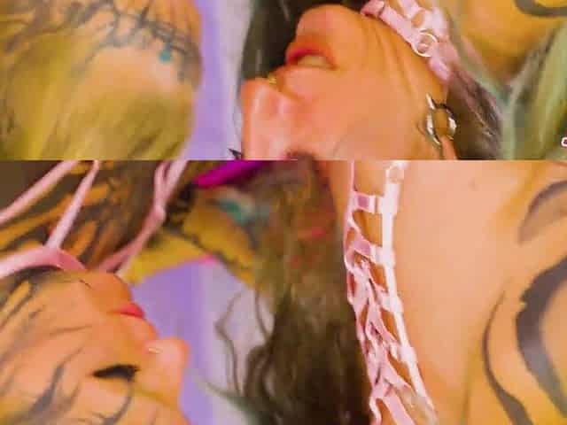Heavily Tattooed Honeys Share BBC & White Shlong in Group Mayhem