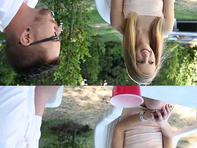 Blonde skinny teen Rachel gets her pussy filled with cum