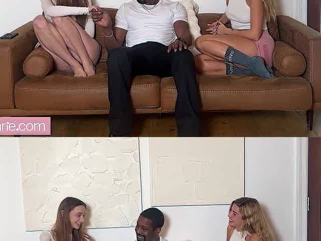 Slutty BFFs Melanie Marie & Agatha Vega Get Raw Banged By Large Ebony Rod Gym Tutor