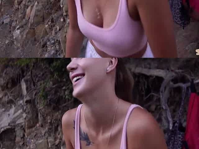 Real Sex Vlog In The Forest. She Jokes A Lot And Swallows Cum