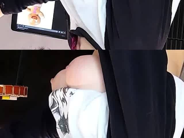 Painting my body! Licking a succulent hard-on pervert cookie