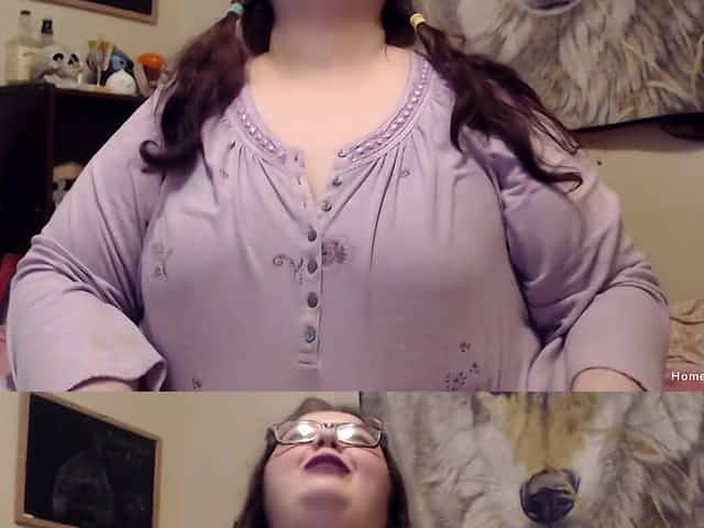 Fat slut with glasses moans while having her first sex in years