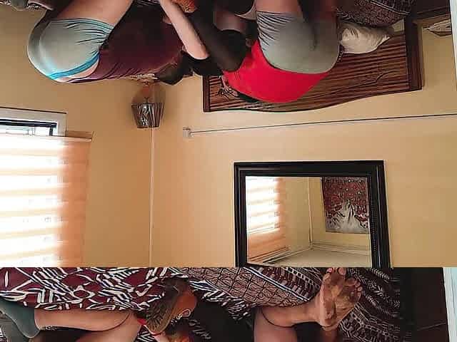 We invited some neighbors to the abode and we ended up in a adorable swingers swap