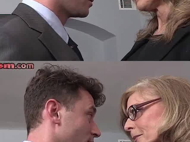 Nina Hartley - Mature Secretary In Lingerie Fucked By Bwc Colleague