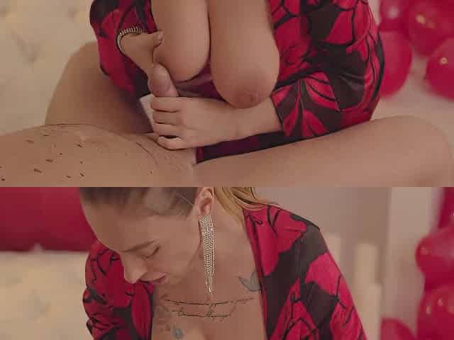 Romantic Blowjob And Titsjob