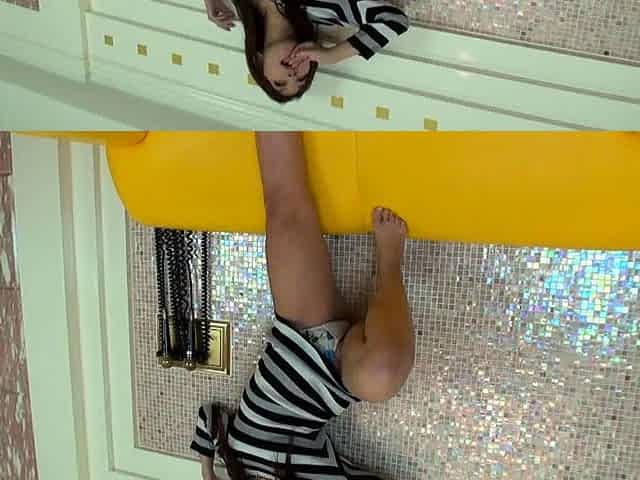 Asian schoolgirl strips and toys hairy pussy solo