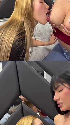 Savage Threesome FFM Fuck - Two Sexy Girls Share My Big Dick in Hardcore Blowjob and Get Fucked Doggy Style in POV