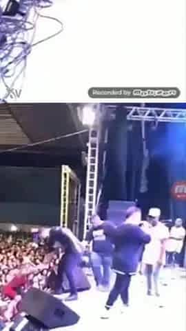 Girlfriend getting drilled on stage