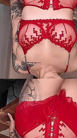 I'll Seduce You in Sexy Red Lingerie in My Dining Room