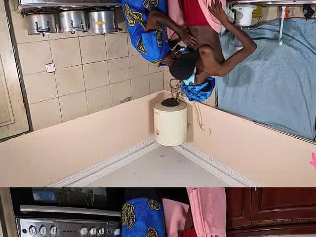 AFRICA MAID REFUSED TO LEAVE THE LARGE SCHLONG GATEMAN IN THEIR BOSS KITCHEN. HAWT 4K