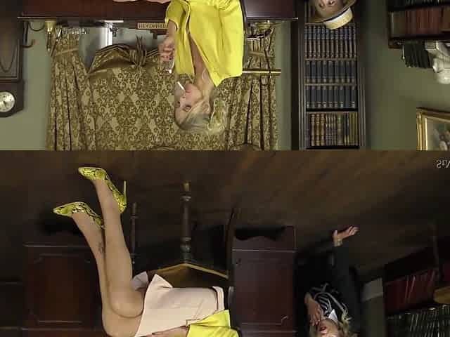 Lucy Peeks On Her Teacher Miss Leah While She Smokes