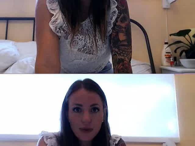 Busty brunette babe tease you with her big boobs