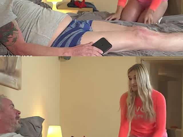 Blonde Babe Loves Having Sex Only With Old Men - Handjob With Avi Love