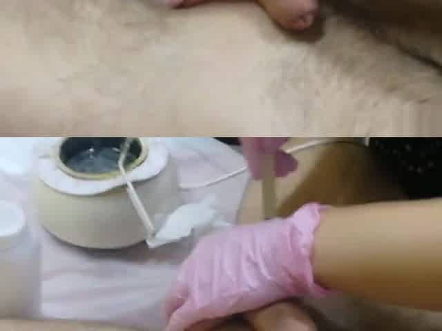 MALE BRAZILIAN WAXING AND HANDJOB
