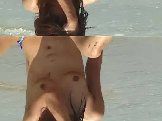 Perfect Hottie Having Fun On The Beach Getting Filmed