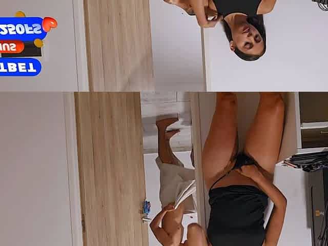 She's horny about spying on me and I'm horny with her Huge