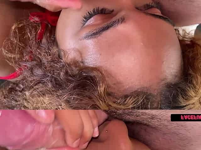 Sexy Mixed Race 19 Yr Old Brixley Sloppy Deepthroat Blowjob