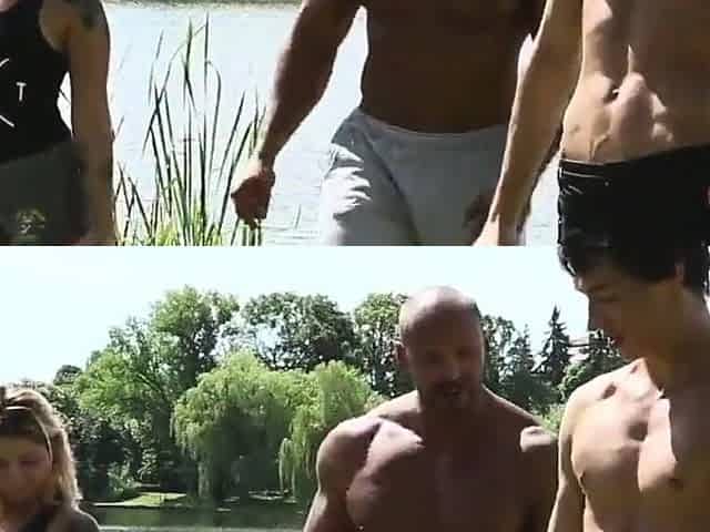 mature outdoor workout turned threesome