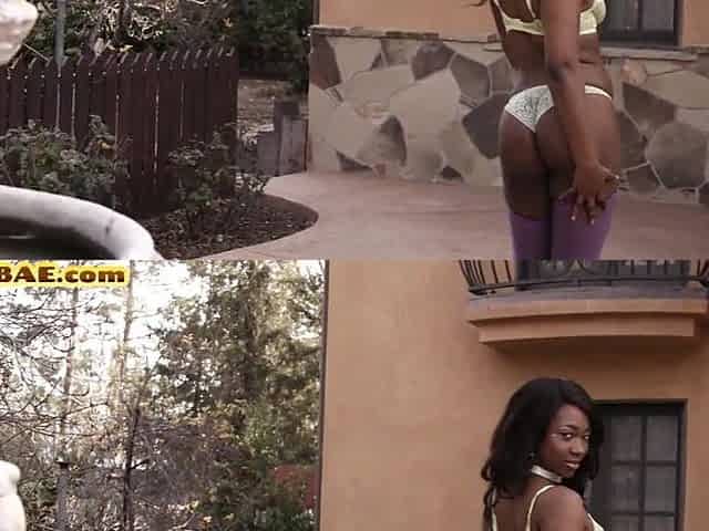 Nubian bigass babe in stockings licked and pussyfucked