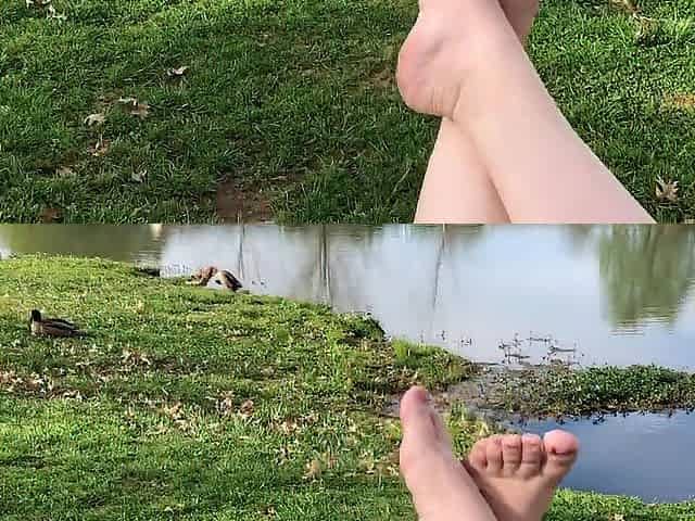 Public Park - Duck Pond - Feet Fetish
