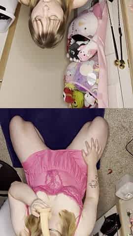 Beautiful in pink whilst mouth training