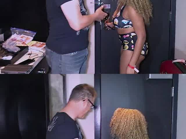 White guy knows what this ebony hotty needs