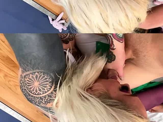 Blowjob Threesome Babes Swallow Jizz