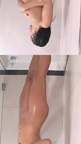 Steamy Shower Tease with Wet Asian Curves