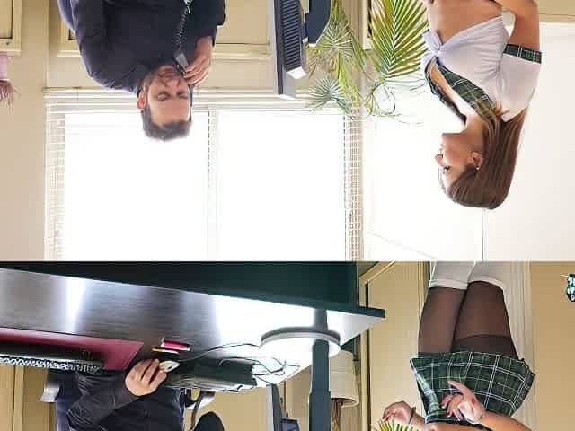 Wild Cunt & Butt Fuck In The Principals Office With French Mina Sauvage