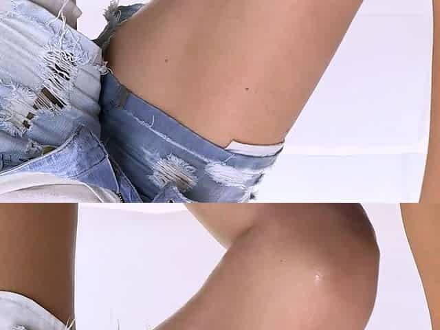 Making her girlfriend's clothes wet with piss