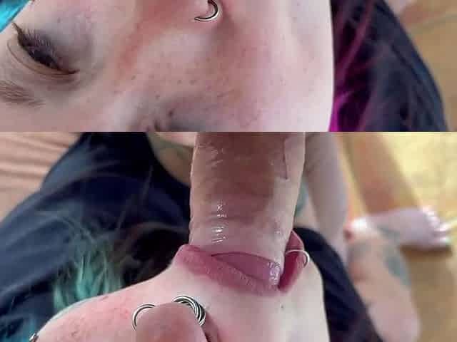 Outdoorfuck for Goth Slut with cumshower for her asshole