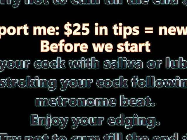 Guided JOI, Metronome Edging Defiance