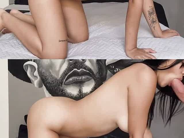 Teen with perfect tits does not mind creampie