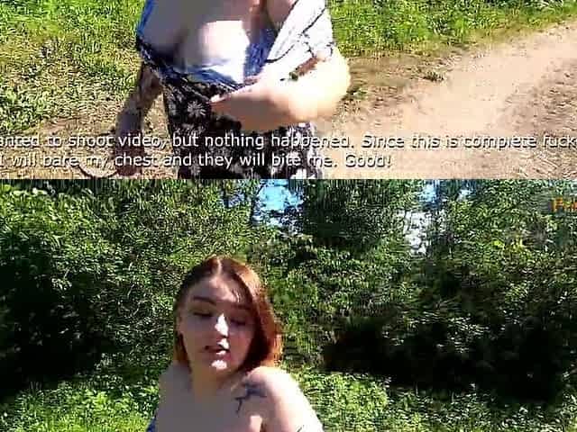 I ride in nature's garb in the village) I nifty my titties with water and..