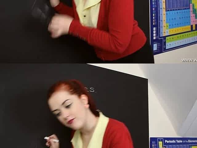 Teacher Shows Off Her Large Natural Bazookas In Class
