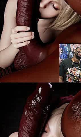 Ashley Likes Large Breast Butt Transgender BBC As This babe Licks And Strokes Off That Hard Ebony Shlong